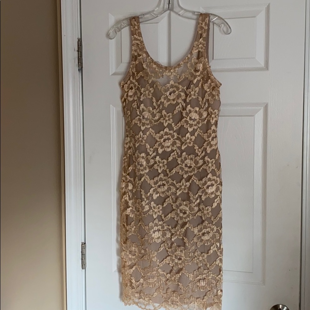 GIGI • Gold Cocktail Dress ✨